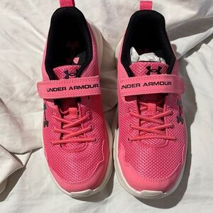 Under Armour 3 UA GP Essential Youth Pink Sneakers nwt in box Velcro closure